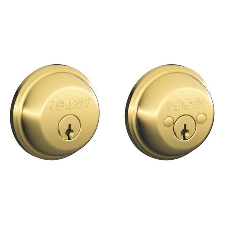 SCHLAGE RESIDENTIAL Grade 1 Double Cylinder Deadbolt Lock, Conventional Cylinder, 5 Pins, Keyed Different, Dual Option L B62 605 KD